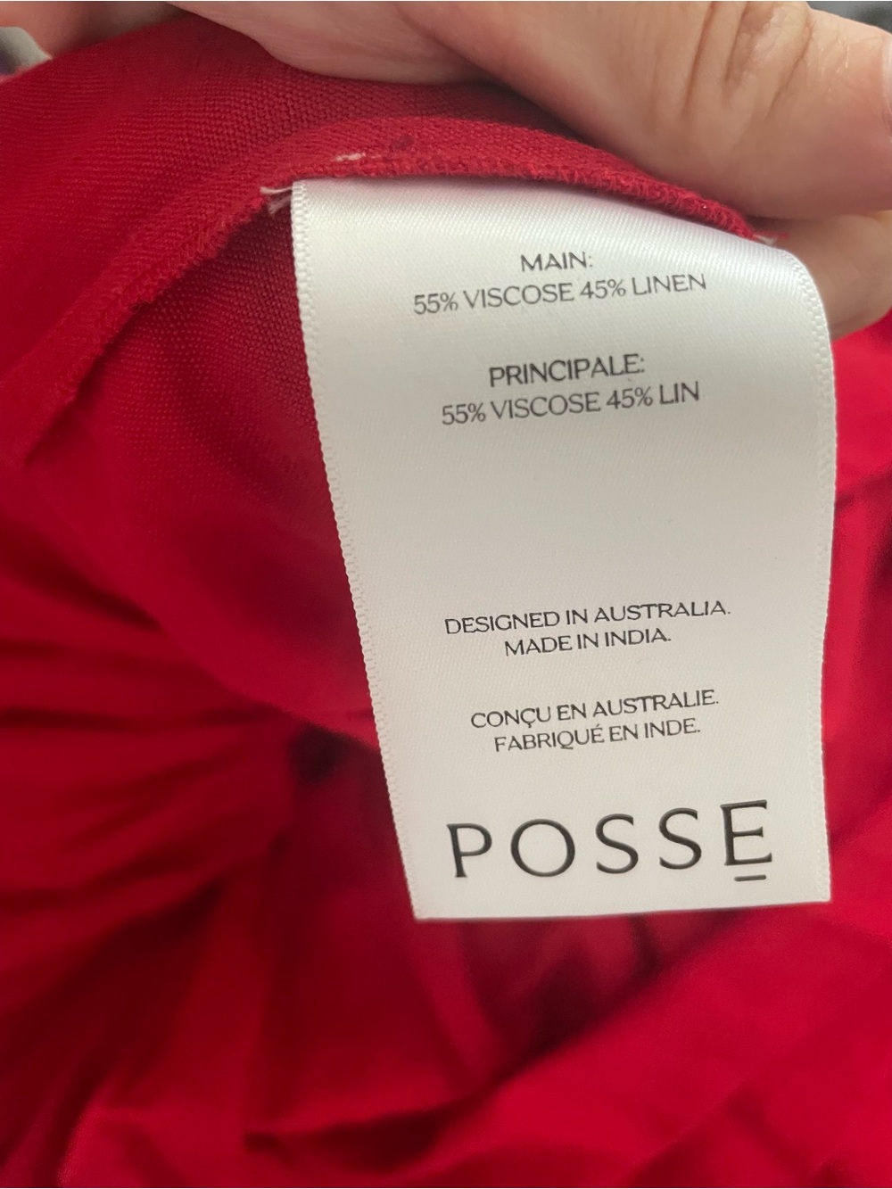 POSSE Elise Dress in Crimson - Picture 6 of 6